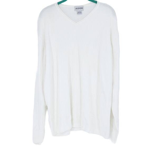 Alfani Sweater V Neck Shirt Lot or 2 Tops Lg Preppy Classic Dadcore Grandpacore - Picture 3 of 16